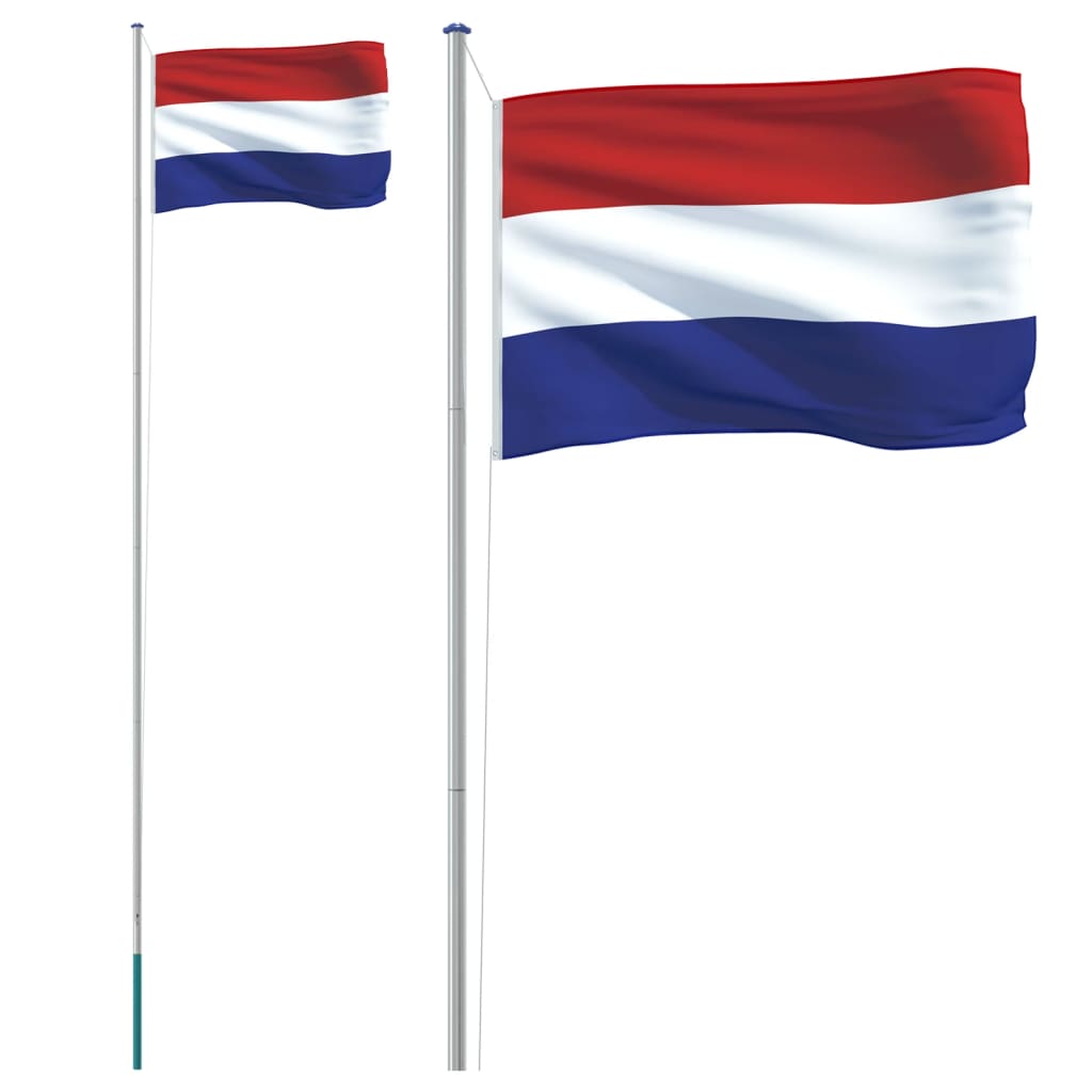 vidaXL Nīderlandes karogs un masts, 6,23 m, alumīnijs
