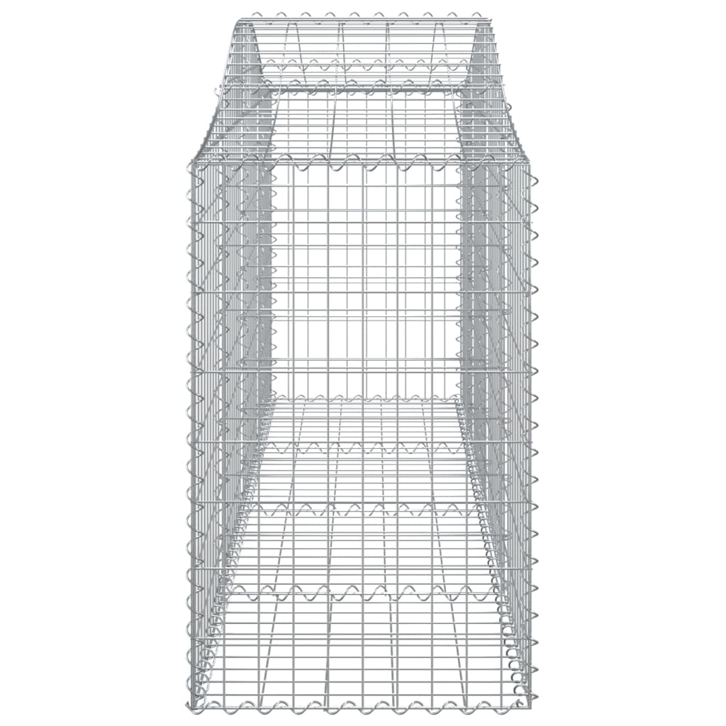 vidaXL arkveida gabiona grozi, 5 gb., 200x50x80/100cm, cinkota dzelzs