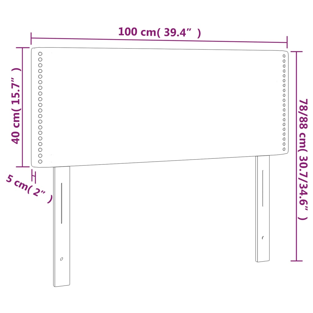 vidaXL gultas galvgalis, 100x5x78/88 cm, tumši pelēks samts