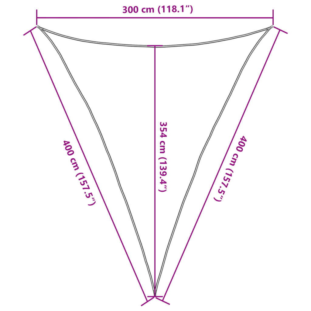 vidaXL saules aizsargs, 3x4x4 m, 100% poliesters, Oksforda audums