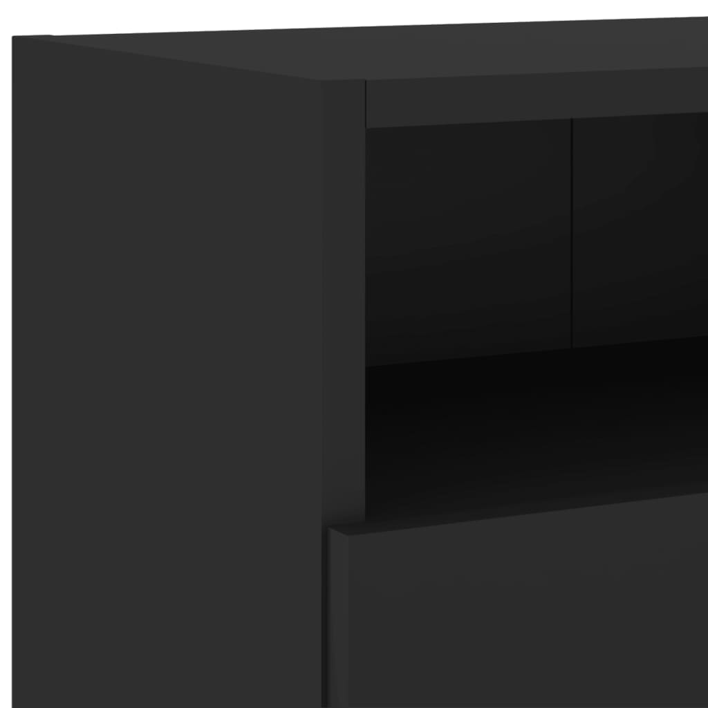 vidaXL TV skapīši, 2 gab., melns, 100x30x30 cm, inženierijas koks