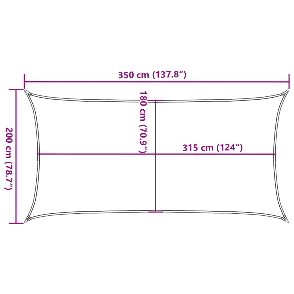 vidaXL saulessargs, 160 g/m², taisnstūra, smilšu krāsa, 2x3,5 m, HDPE