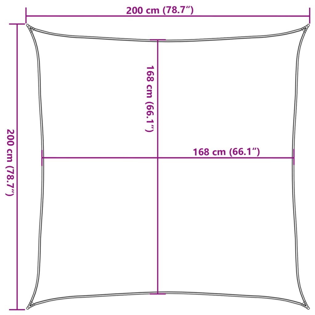 vidaXL saules aizsargs, 2x2 m, 100% poliesters, Oksforda audums