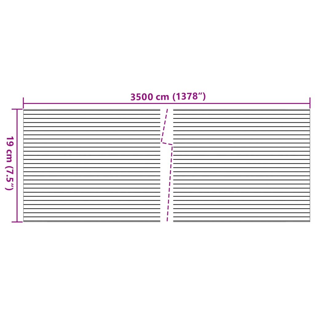 vidaXL dārza aizslietnis, PVC, 35x0,19 m, akmens imitācija, bēšs