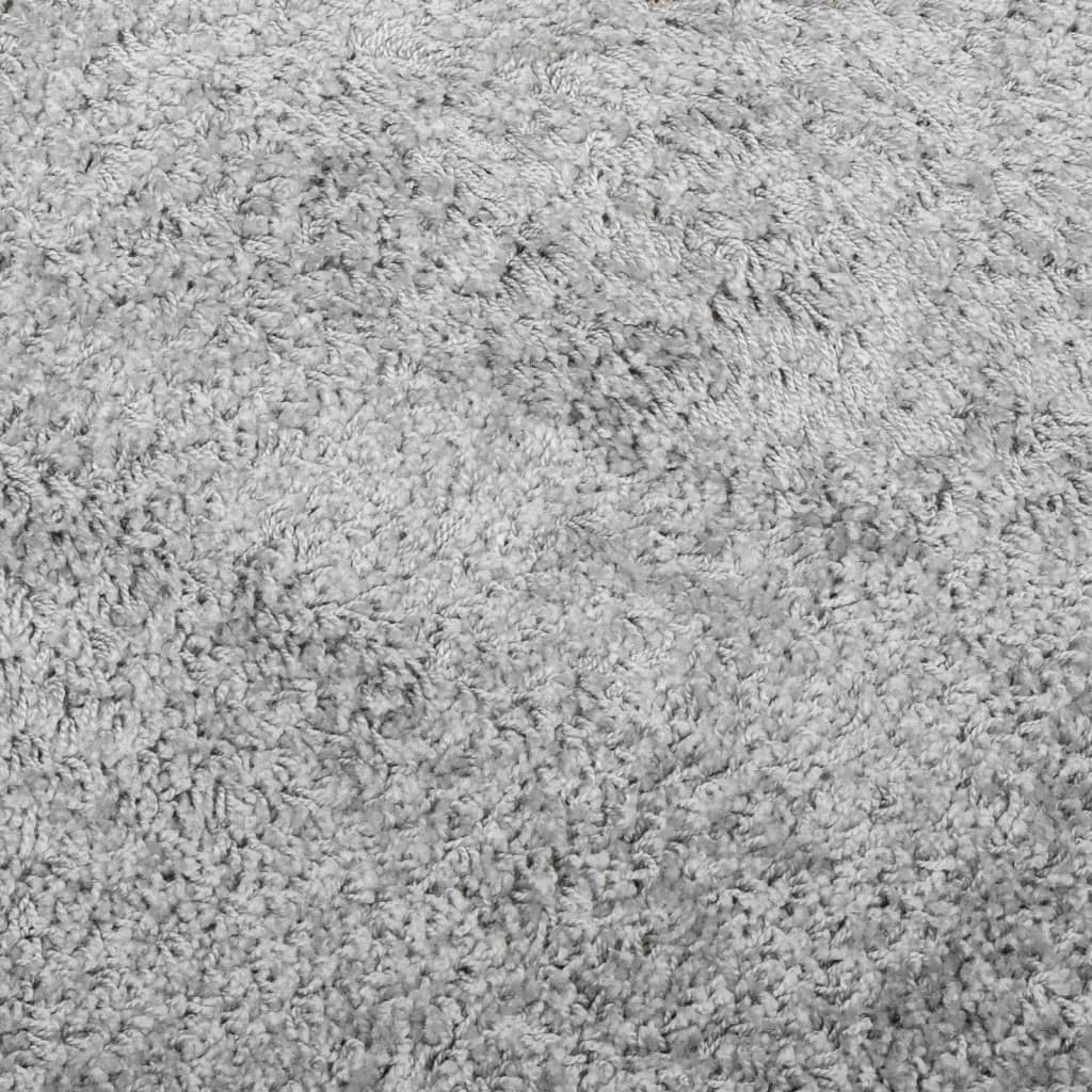 vidaXL paklājs PAMPLONA, Ø 160 cm, Shaggy, moderns, pelēks
