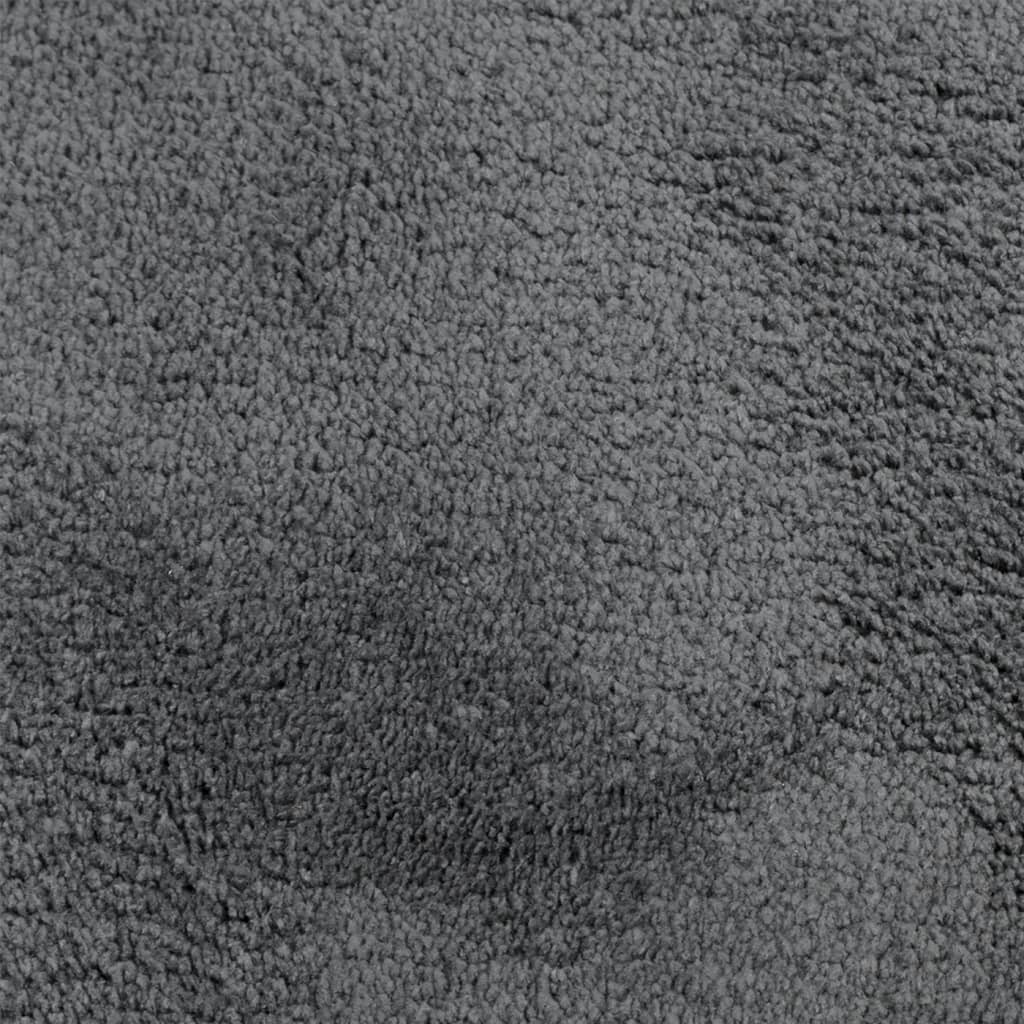 vidaXL paklājs OVIEDO, īsa spalva, antracītpelēks, Ø 200 cm
