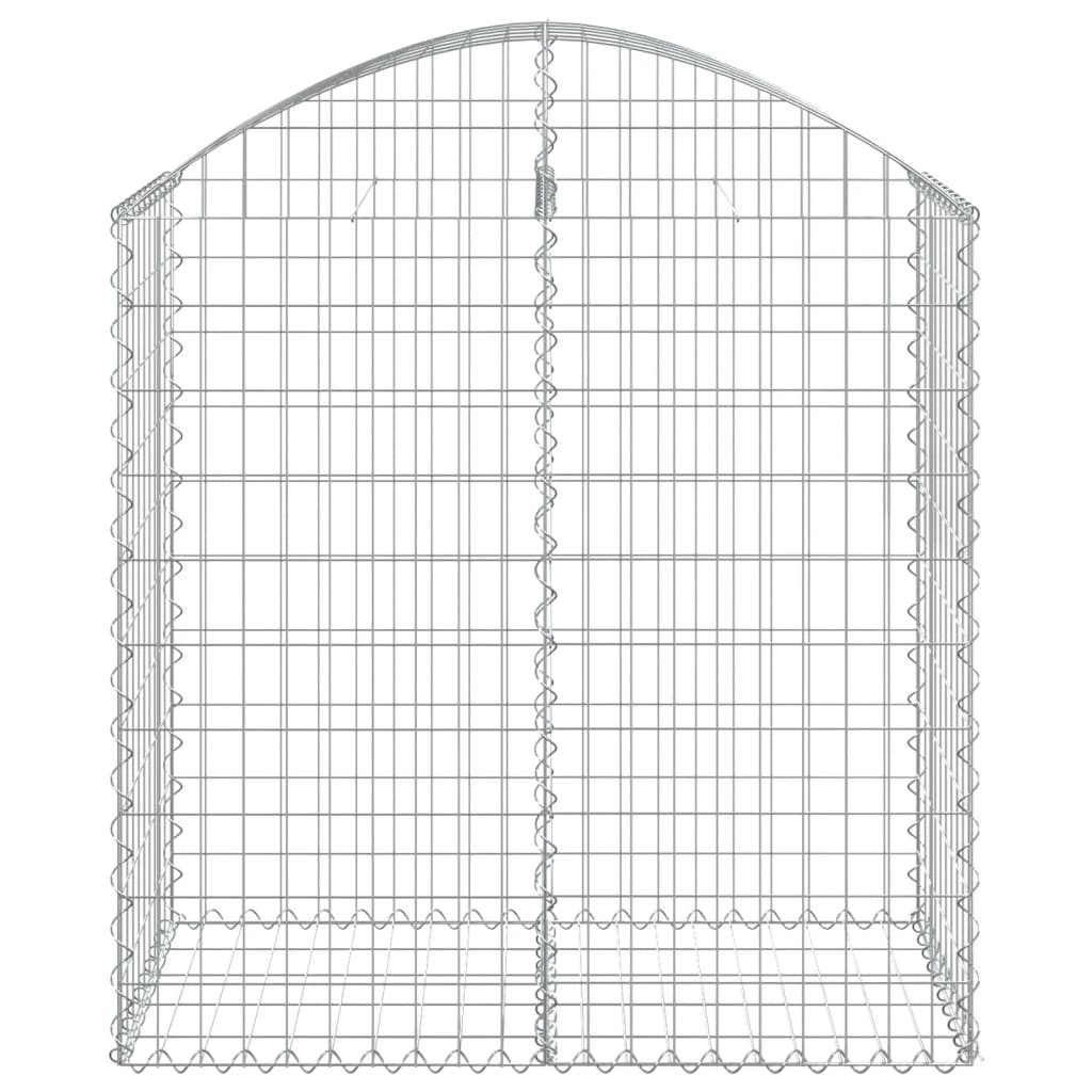 vidaXL arkveida gabiona grozs, 100x50x100/120 cm, cinkota dzelzs