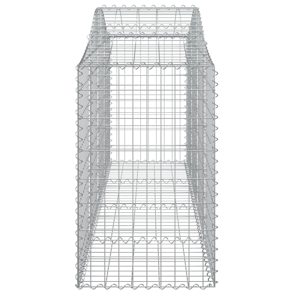 vidaXL arkveida gabiona grozi, 20 gb., 200x50x80/100cm, cinkota dzelzs