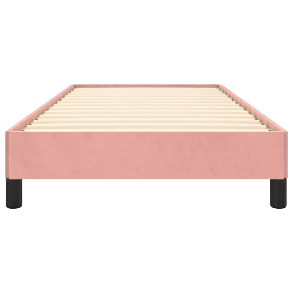 vidaXL gultas rāmis, rozā, 100x200 cm, samts