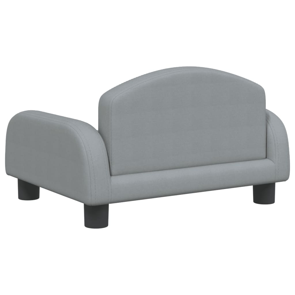 vidaXL bērnu dīvāns, gaiši pelēks, 50x40x30 cm, audums