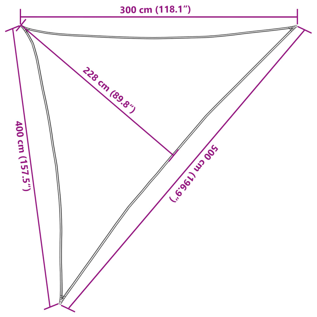 vidaXL saules aizsargs, 3x4x5 m, 100% poliesters, Oksforda audums