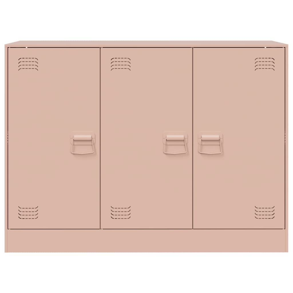 vidaXL kumode, rozā, 99x39x73 cm, tērauds