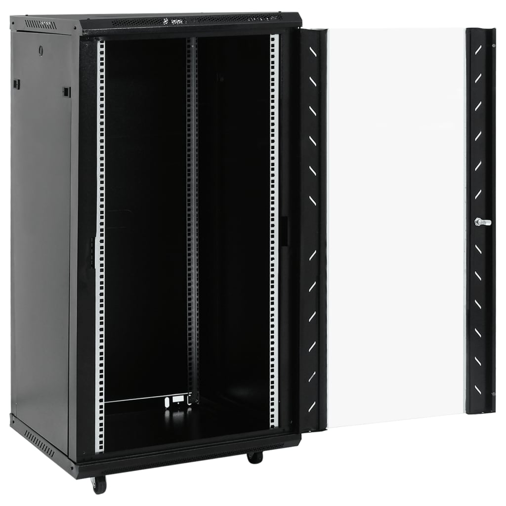 vidaXL 22U servera skapis ar ritenīšiem, 19", IP20, 60x60x120 cm