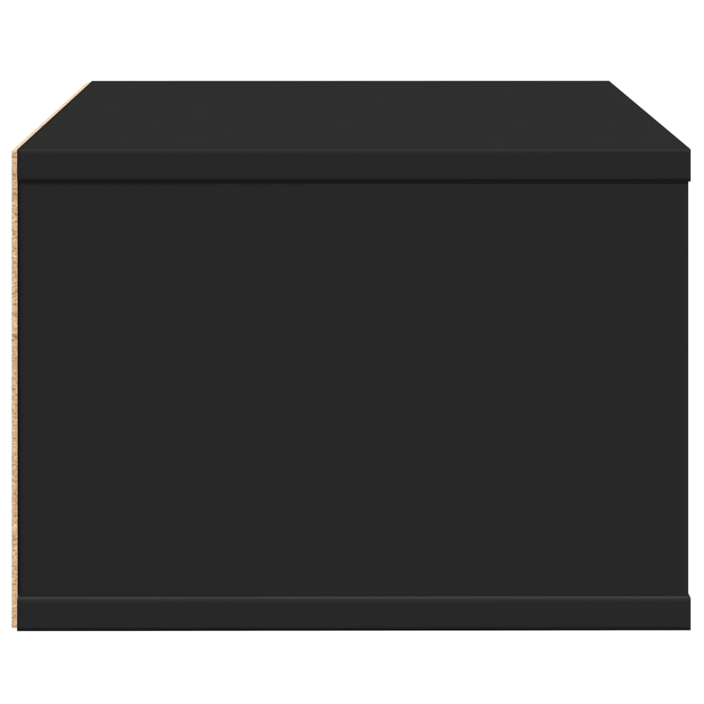 vidaXL printera statīvs, melns, 40x32x22,5 cm, inženierijas koks