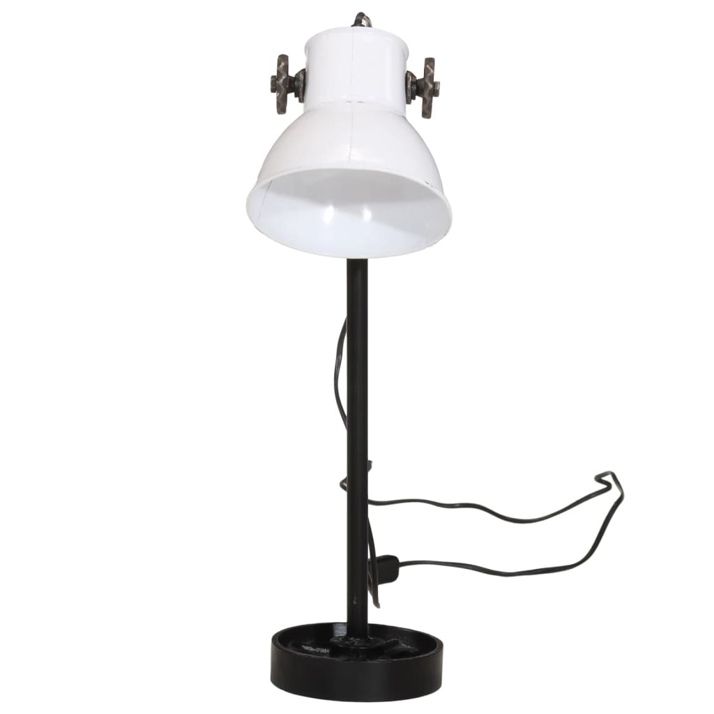 vidaXL galda lampa, 25 W, balta, 15x15x55 cm, E27
