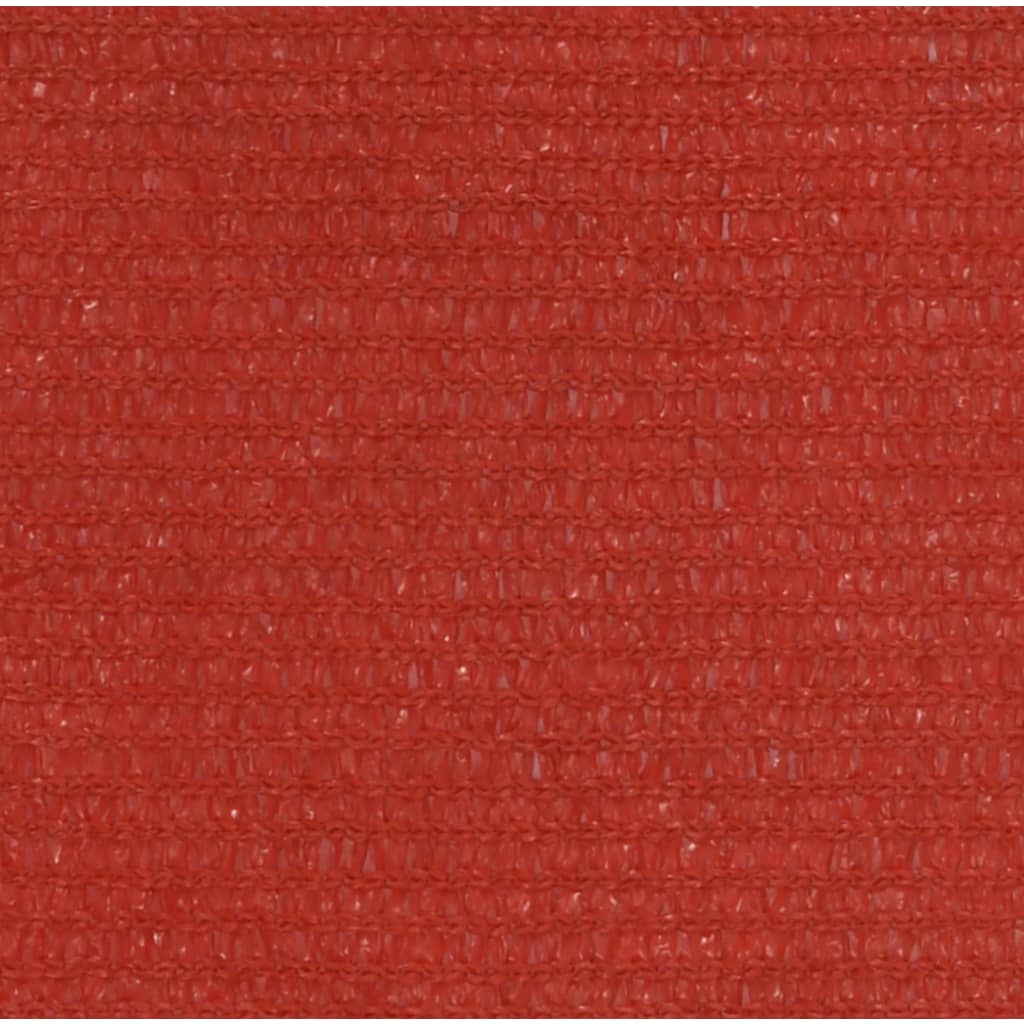 vidaXL saulessargs, 160 g/m², sarkans, 4x7 m, HDPE