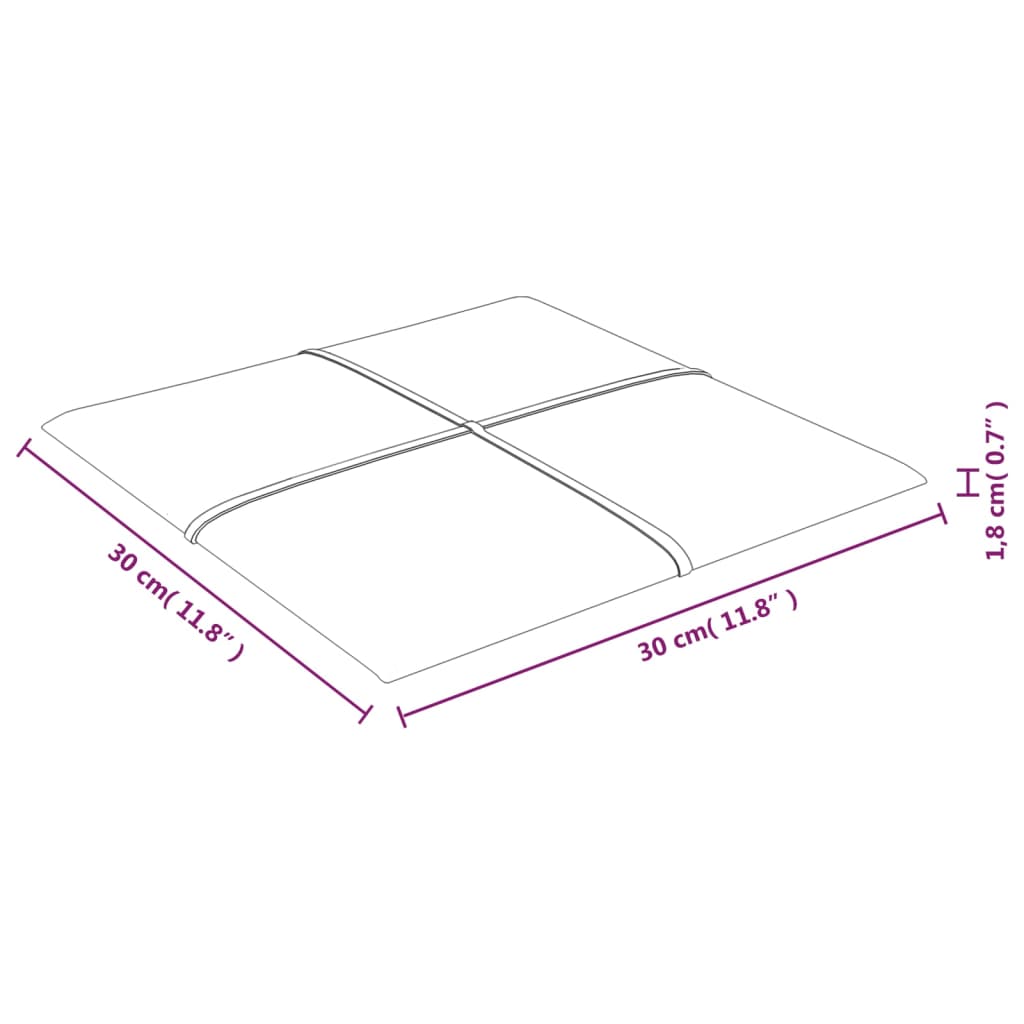 vidaXL sienas paneļi, 12 gab., dzelteni, 30x30 cm, samts, 1,08 m²