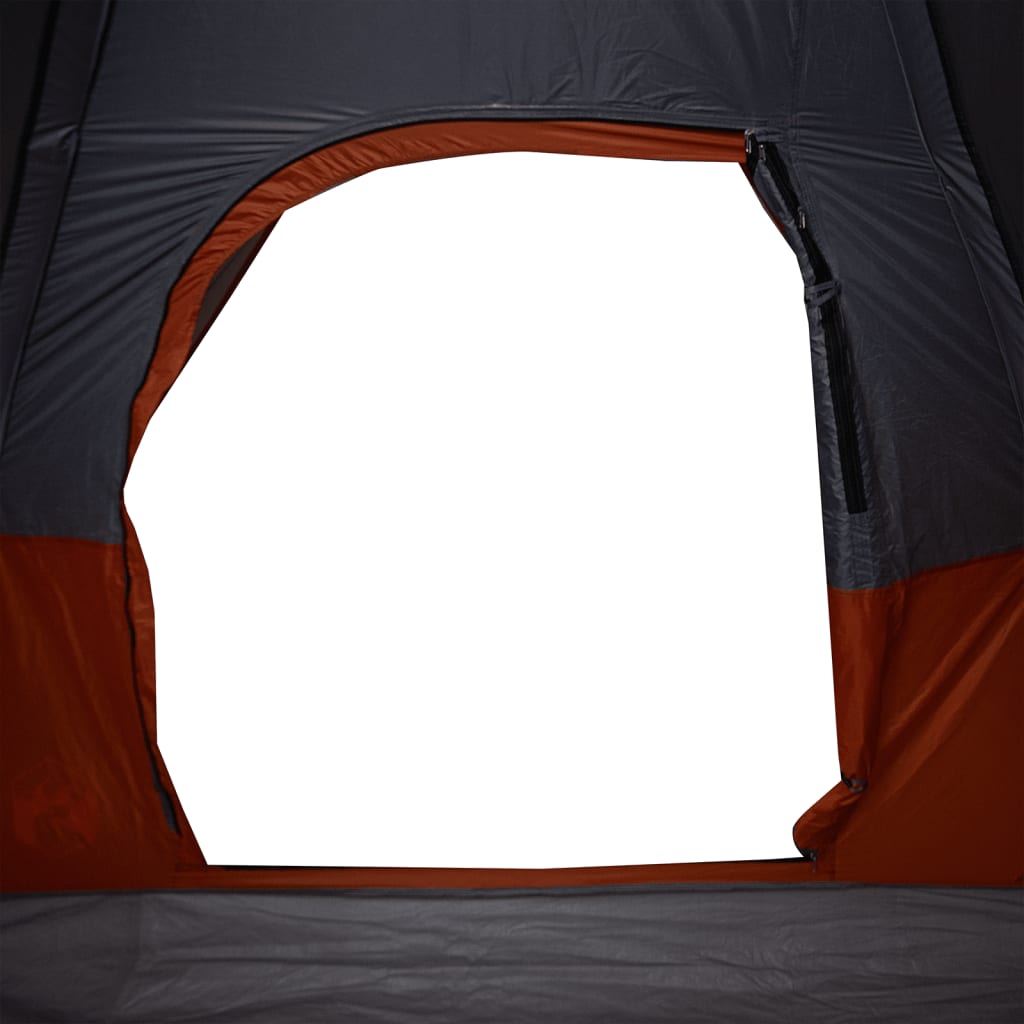 vidaXL ģimenes telts 9 personām, oranža, ūdensnecaurlaidīga