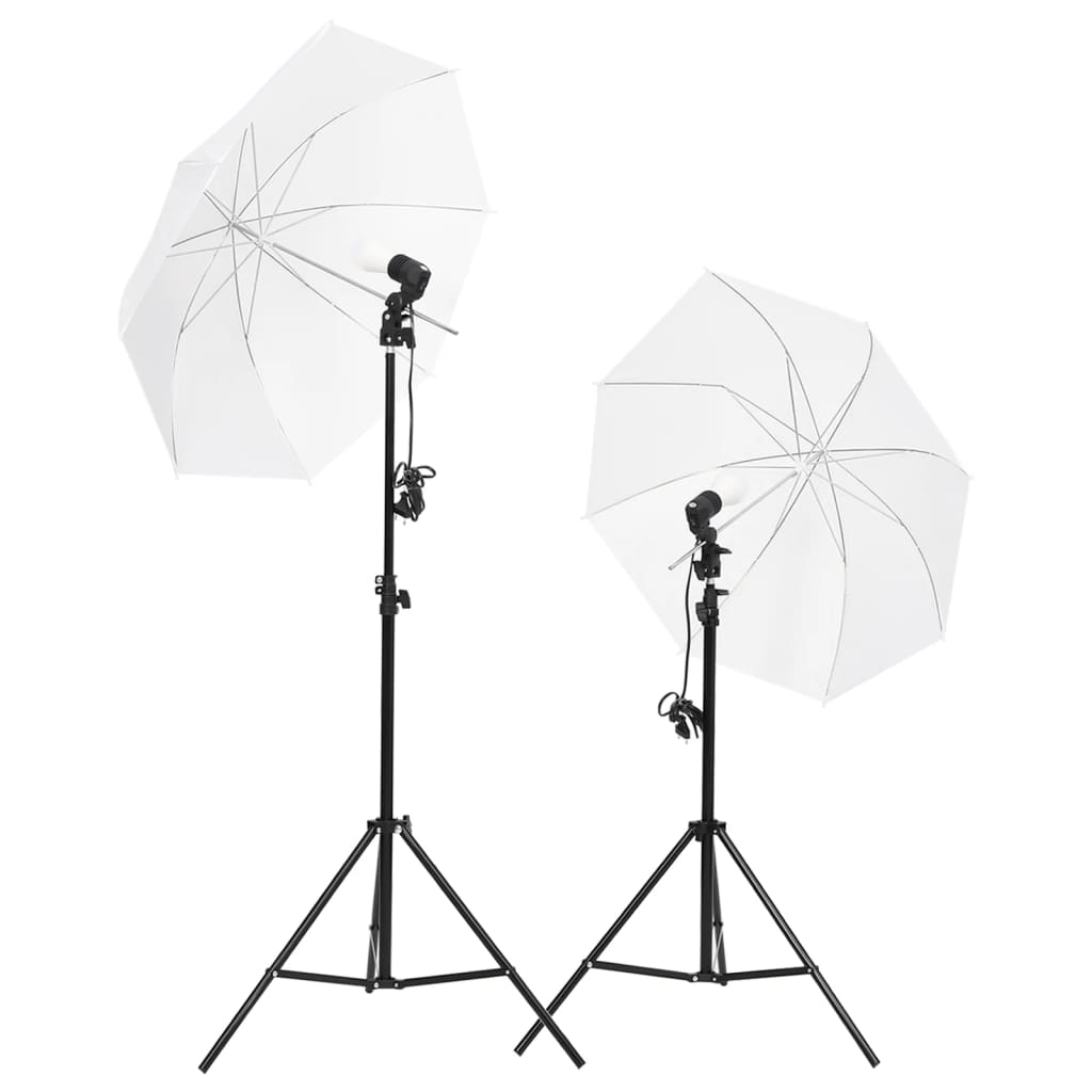 vidaXL fotostudijas komplekts – gaismas, foni, reflektori