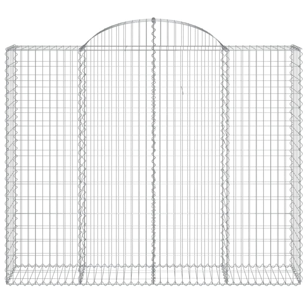 vidaXL arkveida gabiona grozi, 4 gb., 200x50x160/180cm, cinkota dzelzs