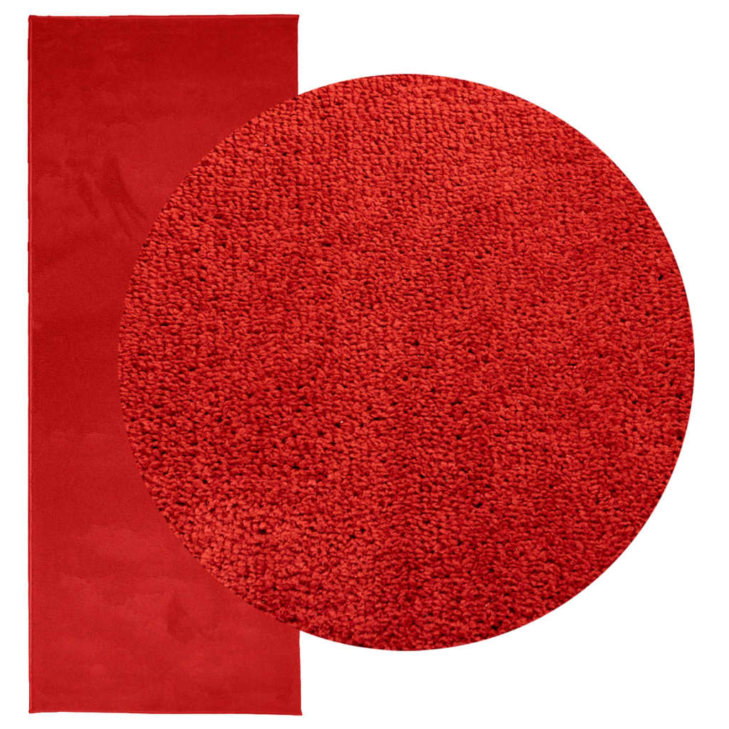 vidaXL paklājs OVIEDO, īsa spalva, sarkans, 80x200 cm