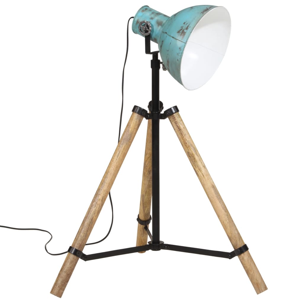 vidaXL grīdas lampa, 25 W, bružāti zila, 75x75x90-150 cm E27