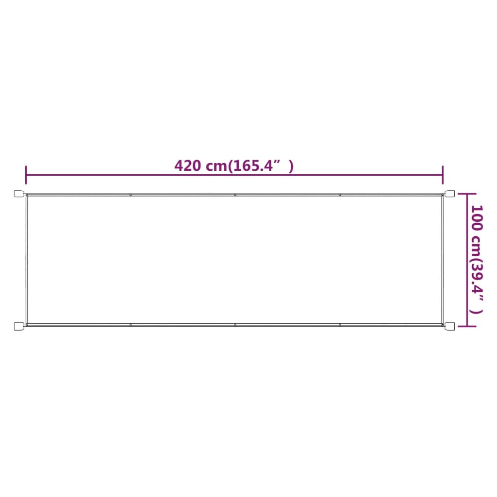 vidaXL vertikāla markīze, zila, 100x420 cm, Oksfordas audums