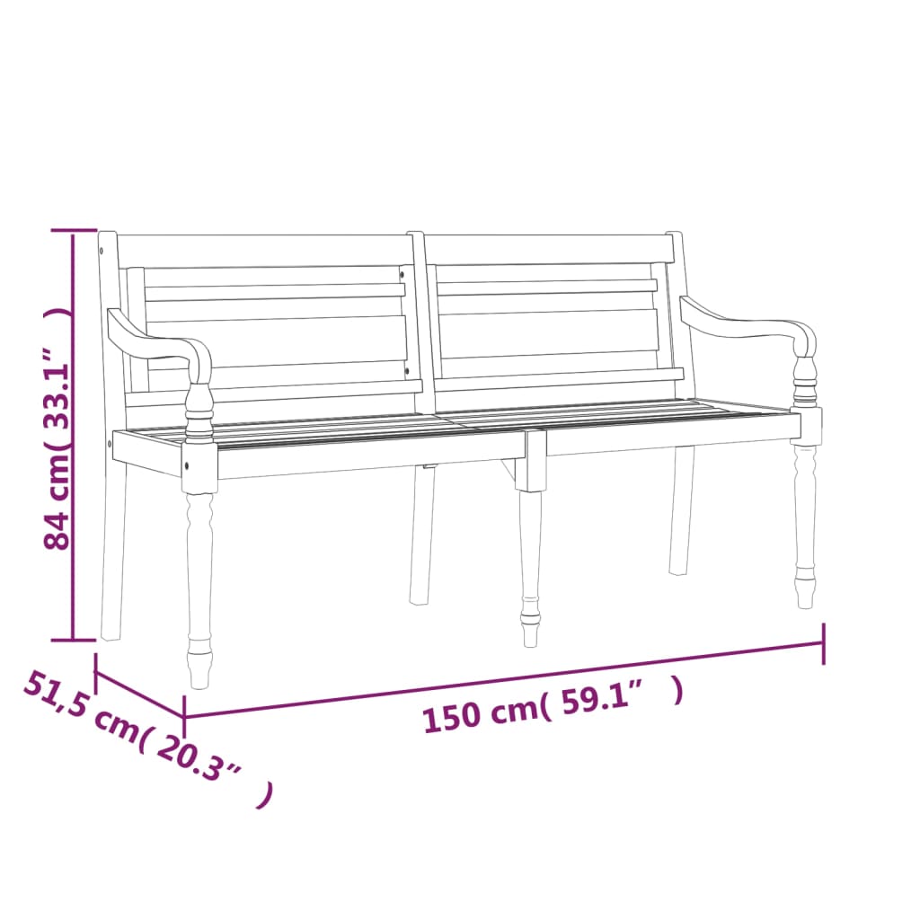 vidaXL sols ar spilgti zaļu matraci, 150 cm, masīvs tīkkoks