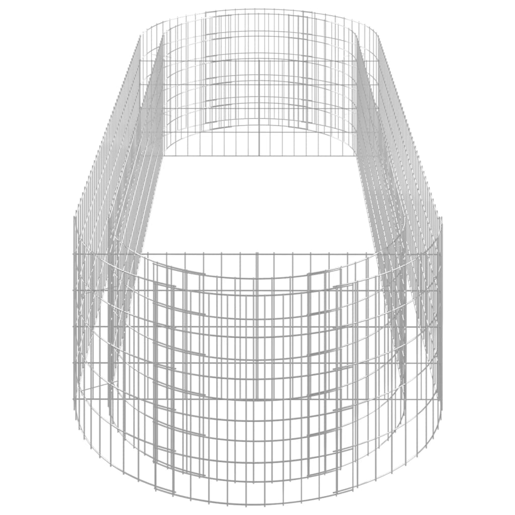 vidaXL gabions, augstā puķu kaste, cinkota dzelzs, 300x100x50 cm