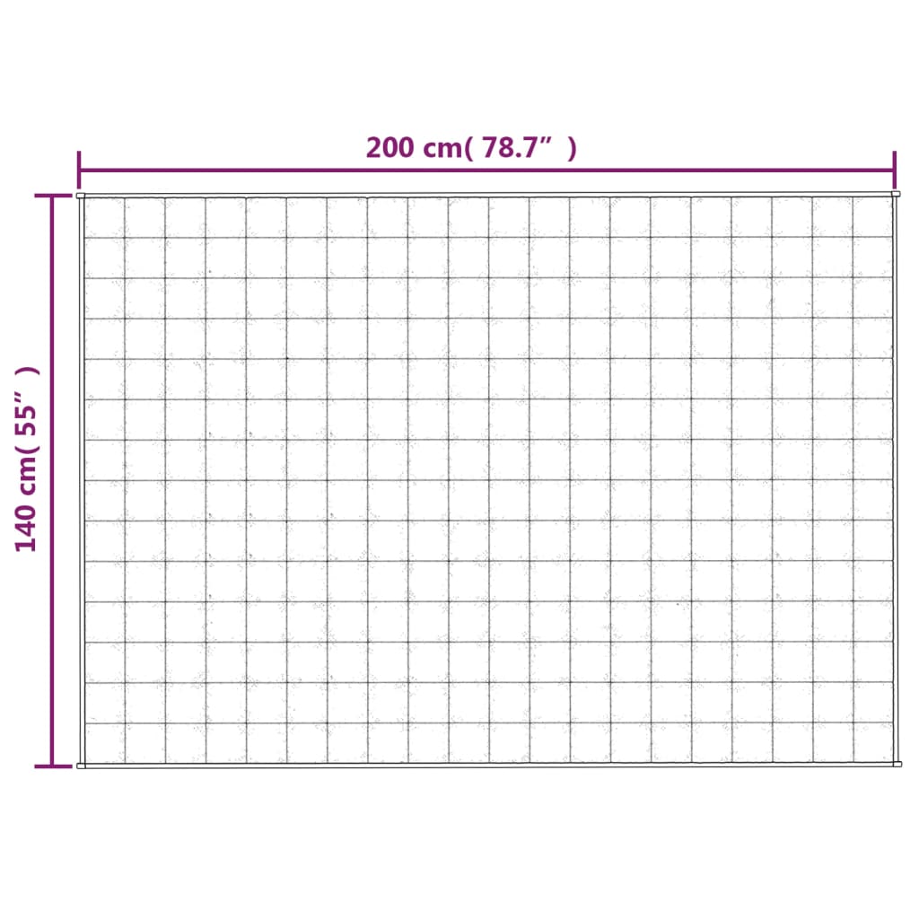 vidaXL smaguma sega, zila, 140x200 cm, 10 kg, audums