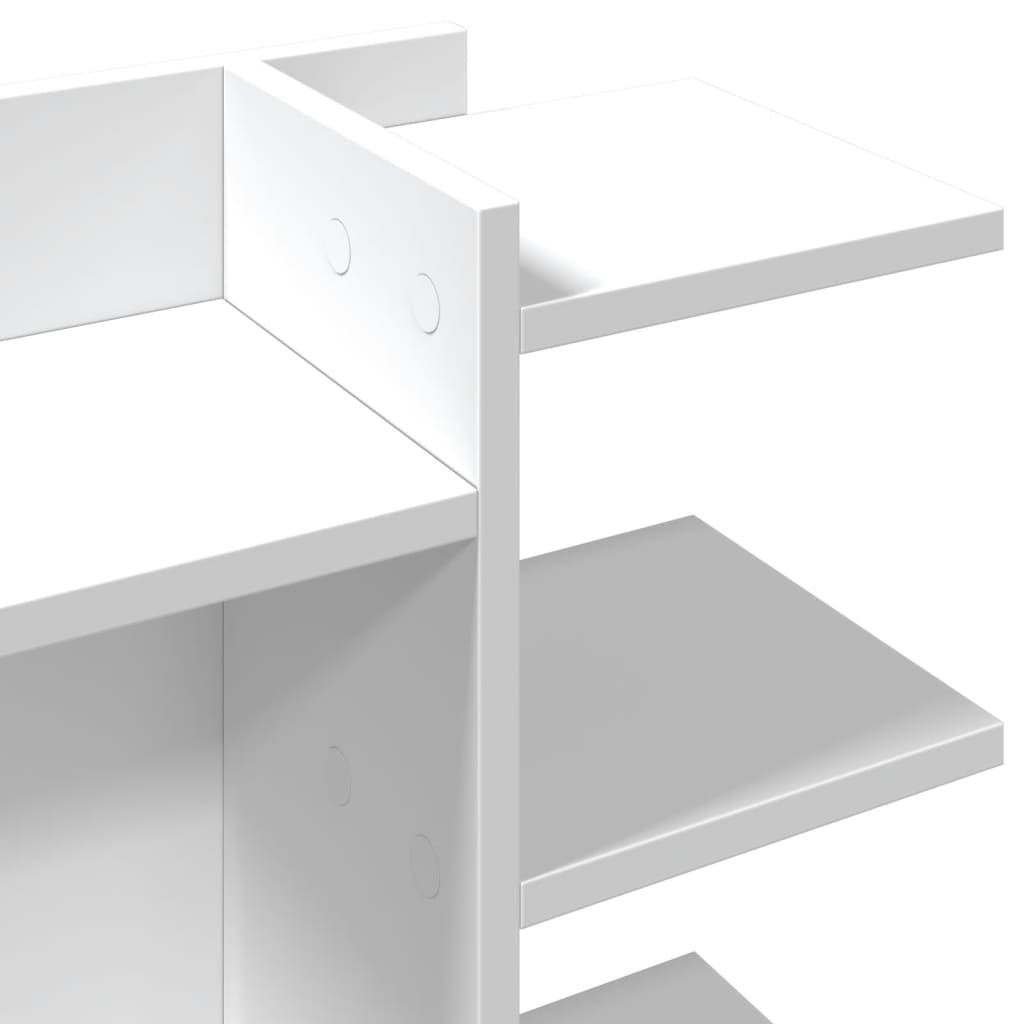 vidaXL rakstāmgalda organizators, balts, 42x21,5x42 cm, koks