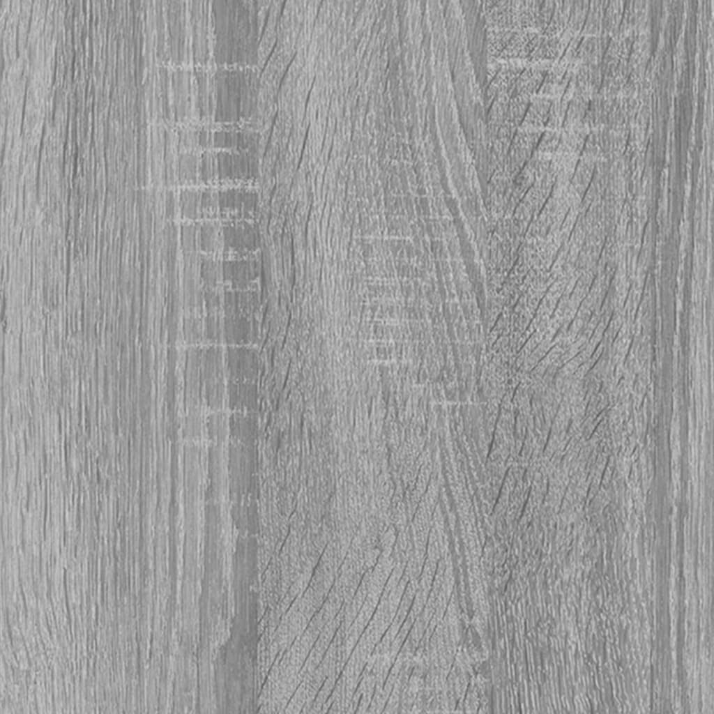 vidaXL kumode, pelēka ozolkoka, 91x29,5x65 cm, inženierijas koks