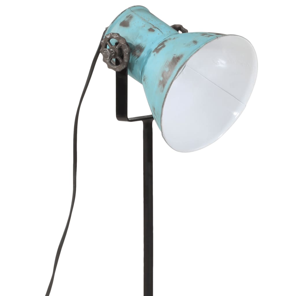 vidaXL grīdas lampa, 25 W, bružāti zila, 35x35x65/95 cm E27