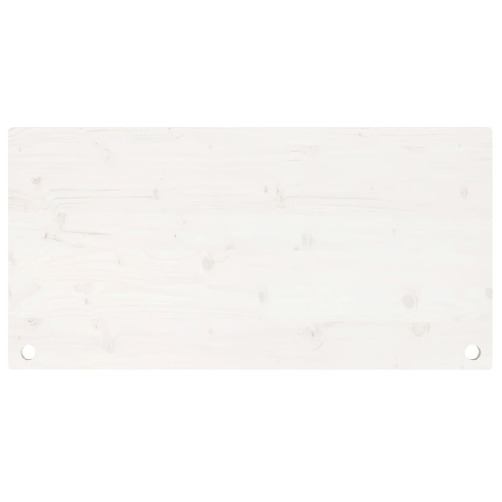 vidaXL rakstāmgalda virsma, balta, 100x60x2,5 cm, priedes masīvkoks