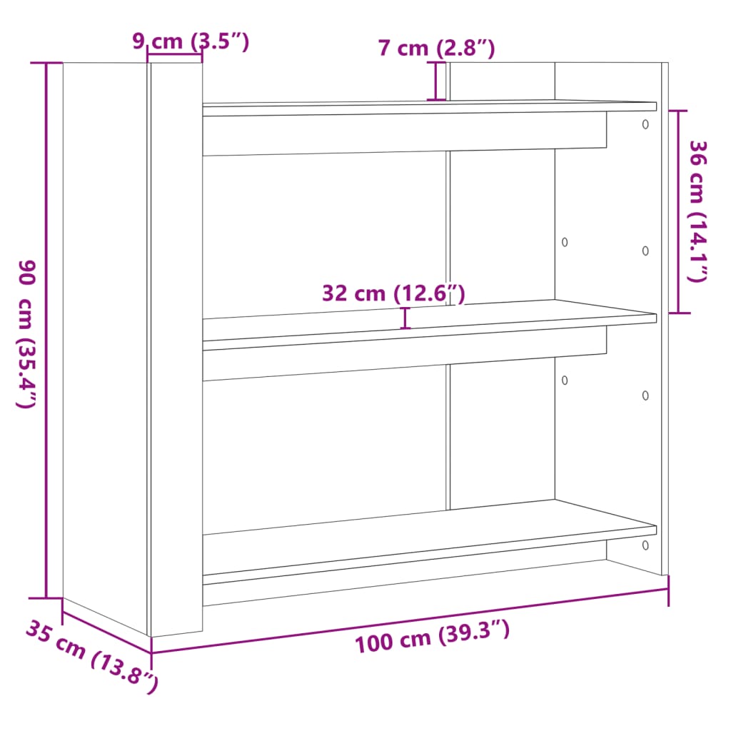 vidaXL konsoles galdiņš, koka krāsa, 100x35x90 cm, inženierijas koks