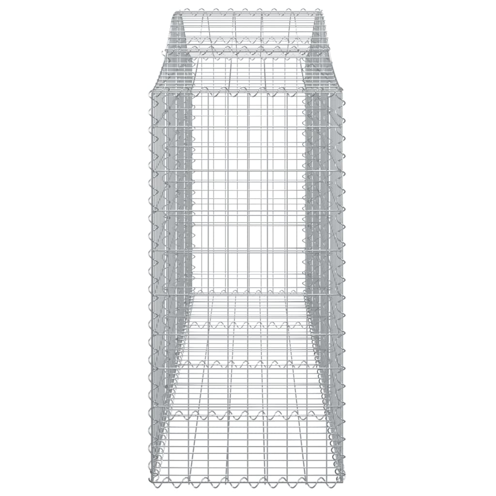 vidaXL arkveida gabiona grozi, 12gb., 200x50x120/140cm, cinkota dzelzs