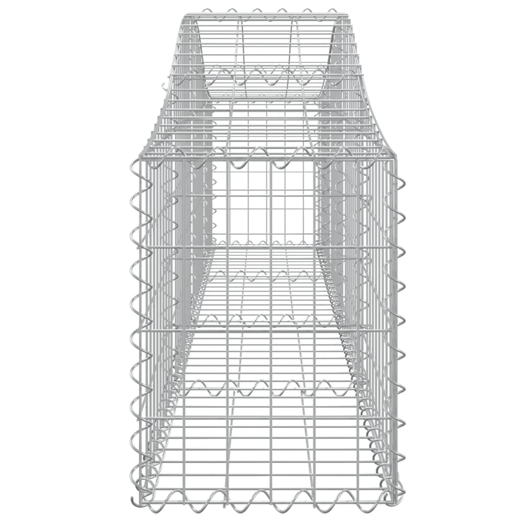 vidaXL arkveida gabiona grozi, 13 gb., 200x30x40/60 cm, cinkota dzelzs