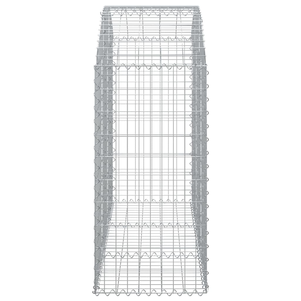 vidaXL arkveida gabiona grozs, 150x50x100/120 cm, cinkota dzelzs