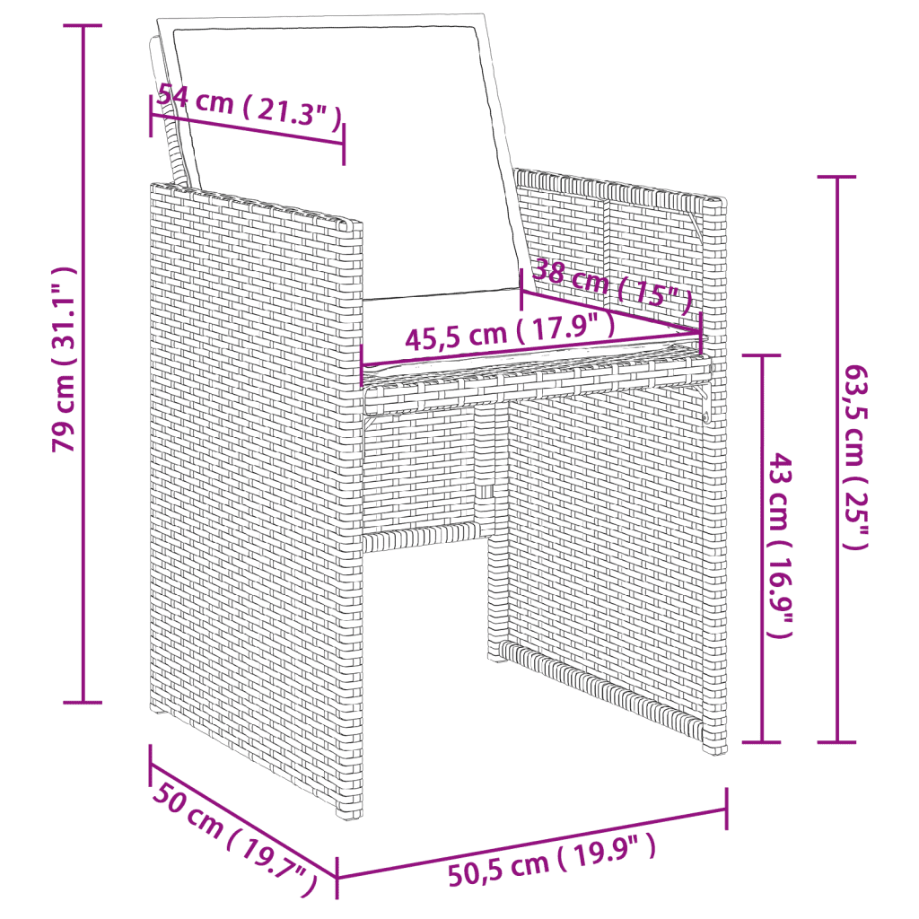 vidaXL 11-daļīgs dārza mēbeļu komplekts, matrači, bēša PE rotangpalma
