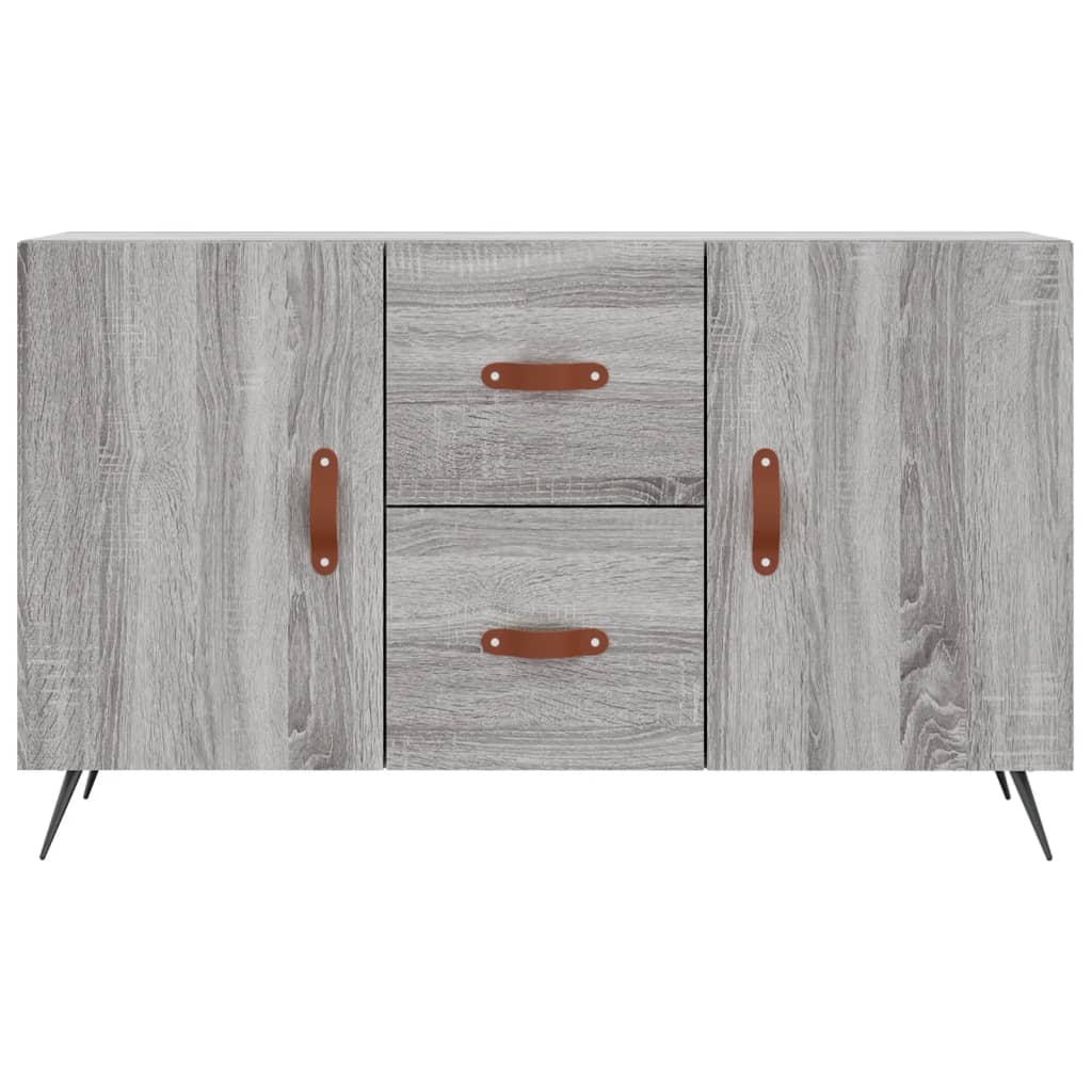 vidaXL kumode, pelēka ozolkoka krāsa, 100x36x60 cm, inženierijas koks