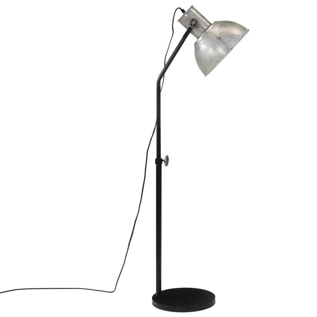 vidaXL grīdas lampa, 25 W, vintāžas, sudraba krāsa, 30x30x90-150cm E27