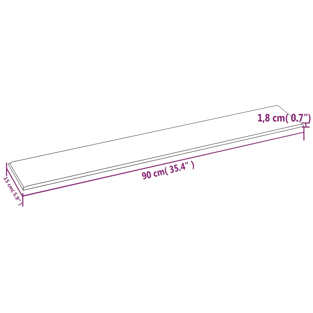 vidaXL sienas paneļi, 12 gab., vīnsarkani, 90x15 cm, audums, 1,62 m²