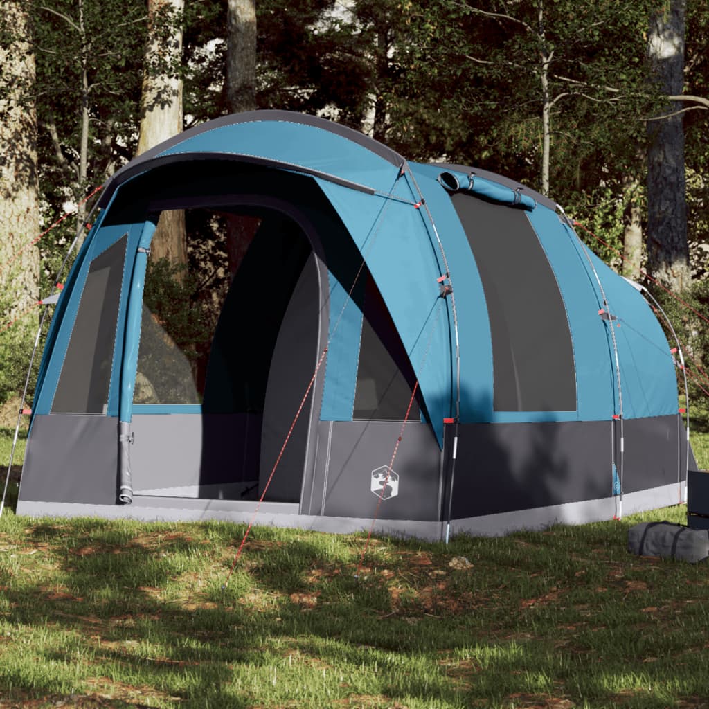 vidaXL kempinga telts, tuneļa, 3 personām, zila, ūdensnecaurlaidīga