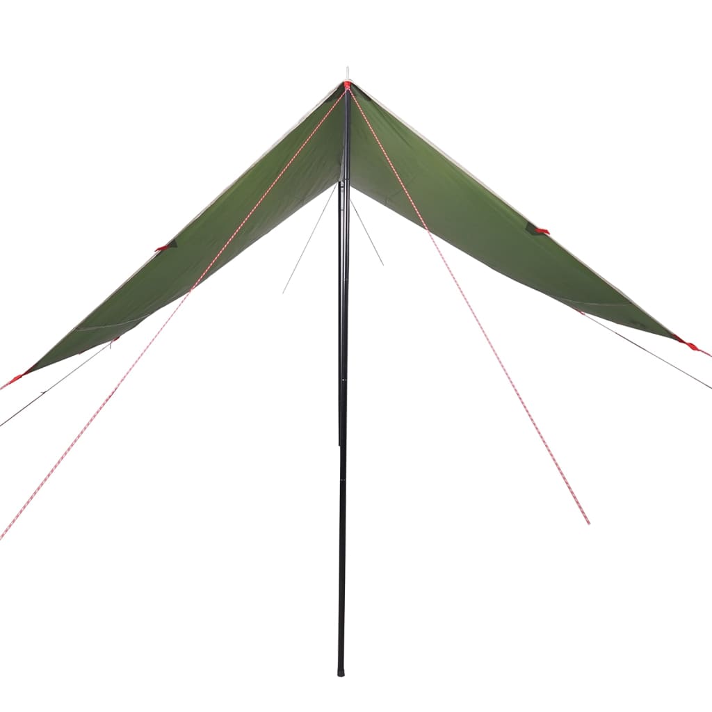 vidaXL kempinga tents, zaļa, 430x380x210 cm, ūdensizturīga