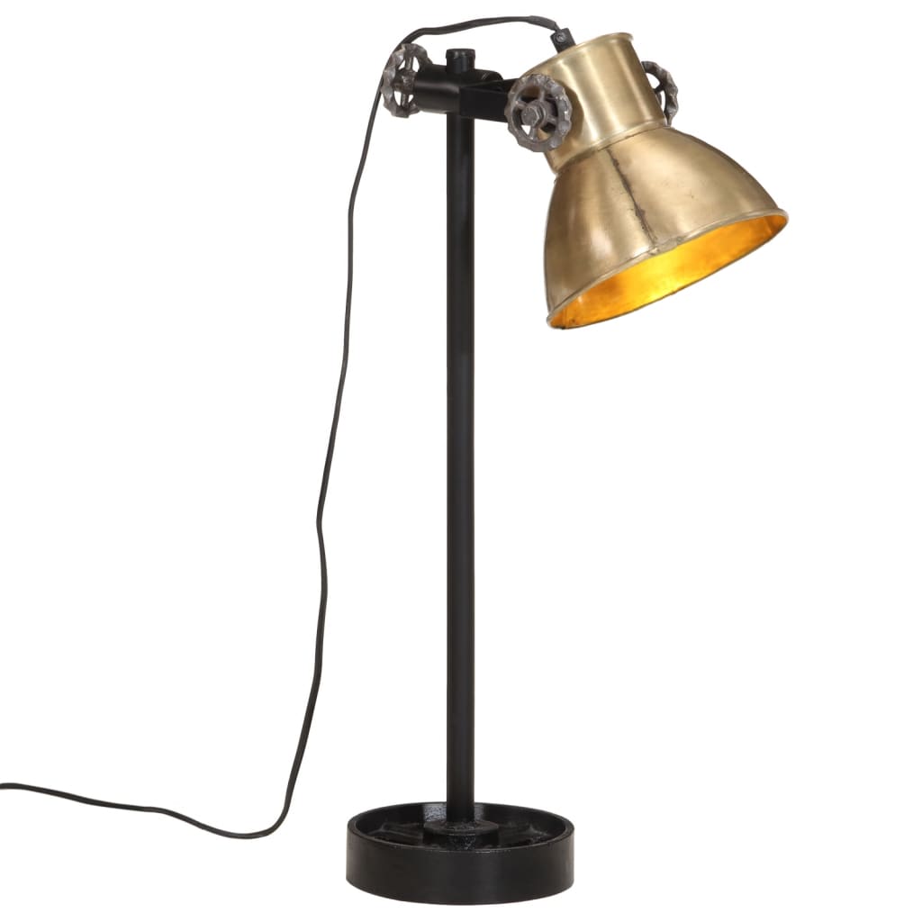 vidaXL galda lampa, 25 W, antīka misiņa krāsa, 15x15x55 cm, E27