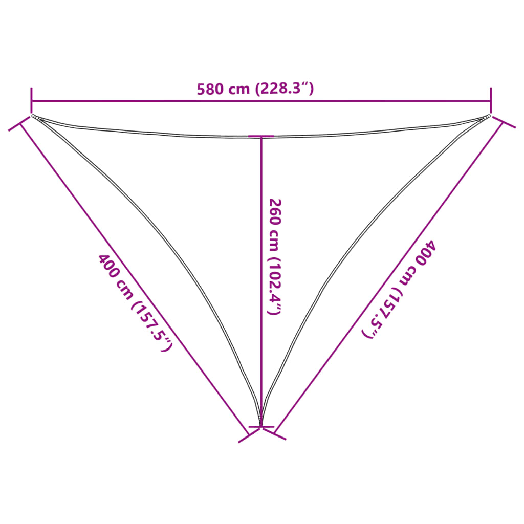 vidaXL saules aizsargs, 4x4x5,8 m, 100% poliesters, Oksforda audums