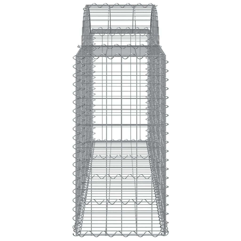 vidaXL arkveida gabiona grozi, 2 gb., 200x50x80/100cm, cinkota dzelzs