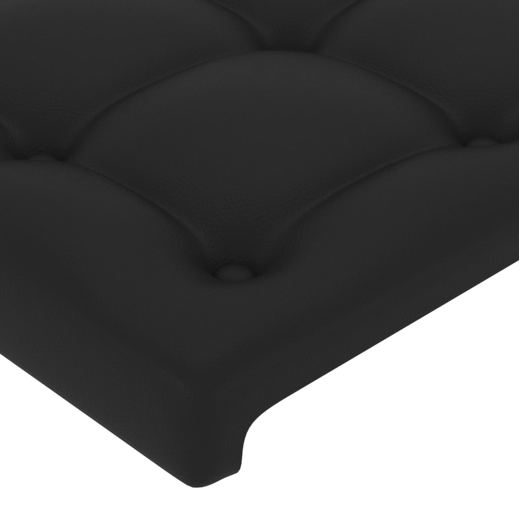 vidaXL gultas galvgaļi, 4 gab., 80x5x78/88 cm, melna mākslīgā āda