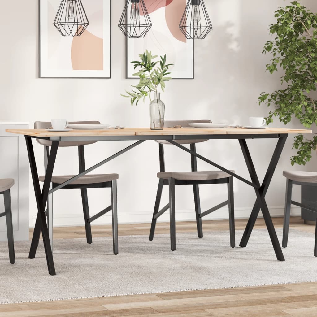 vidaXL virtuves galda kājas, X-forma, 140x60x73 cm, čuguns