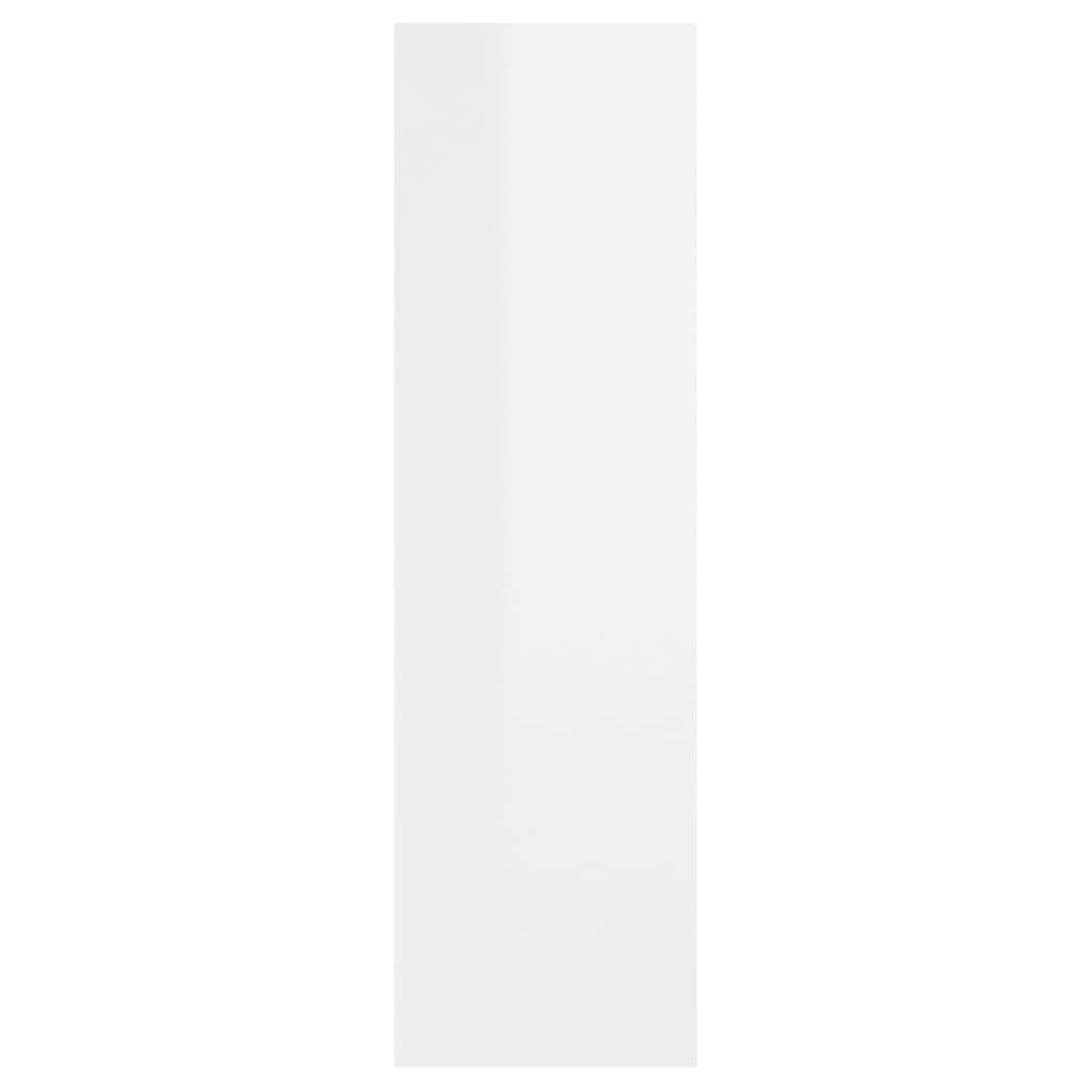 vidaXL sienas plaukts, spīdīgi balts, 75x16x55 cm, inženierijas koks